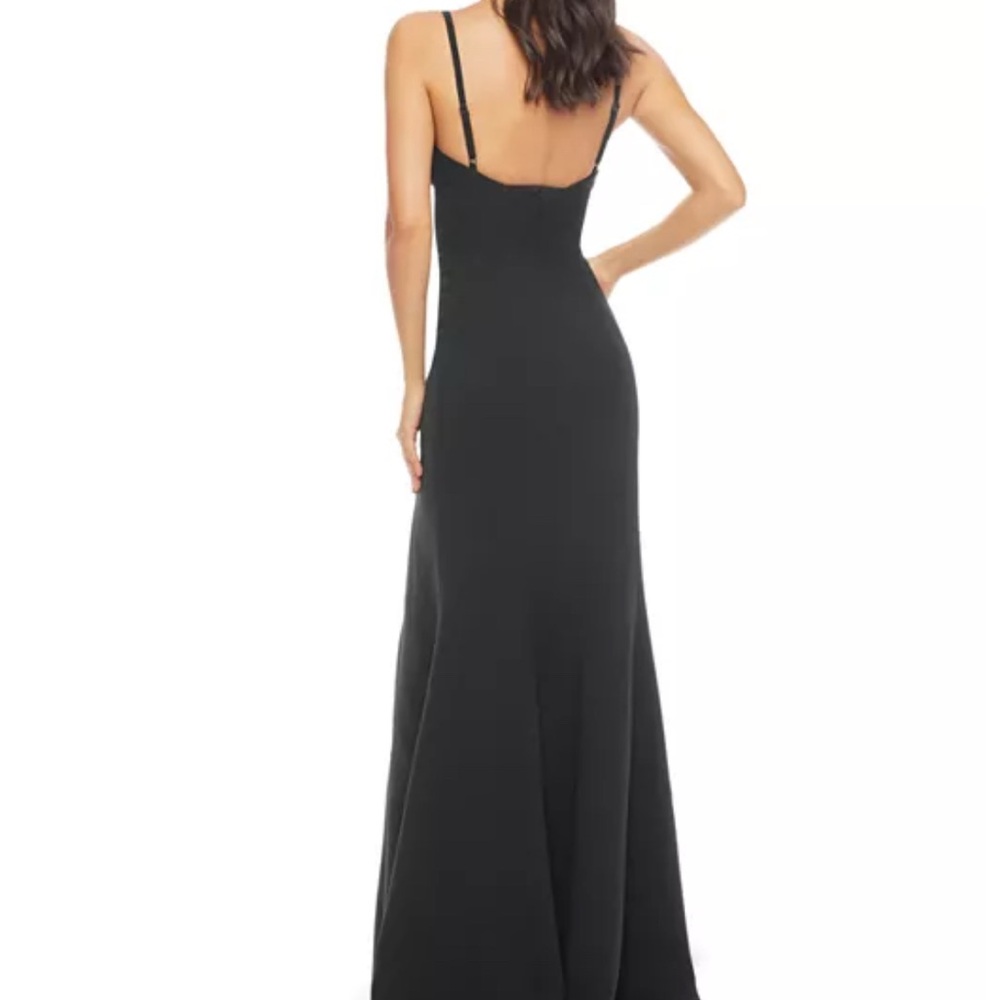 NWT Dress the Population Black Alejandra Plunge Gown XS - Picture 2 of 6